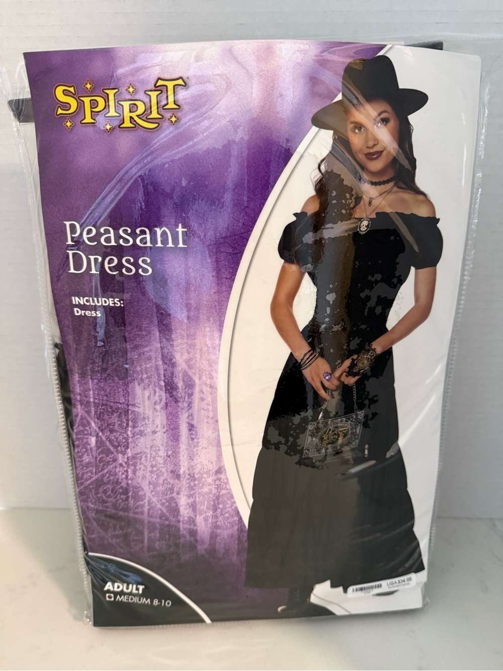 Spirit Black Peasant Dress Halloween